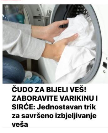 ČUDO ZA BIJELI VEŠ! ZABORAVITE VARIKINU I SIRĆE: Otkrivamo vam najjednostavniji trik za savršeno izbjeljivanje veša! (FOTO) - featured image