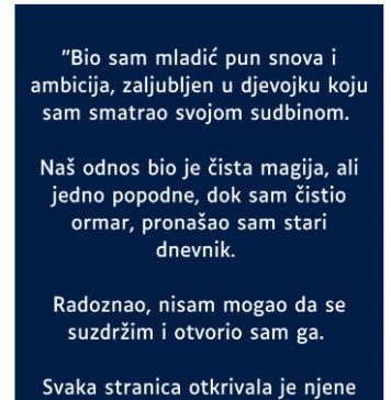 “Bio sam dečko sa mnogo snova i ambicija, volio djevojku koju sam smatrao sudbinom a onda…” “Bio sam dečko sa mnogo snova i ambicija, volio djevojku koju sam smatrao sudbinom a onda…” - featured image