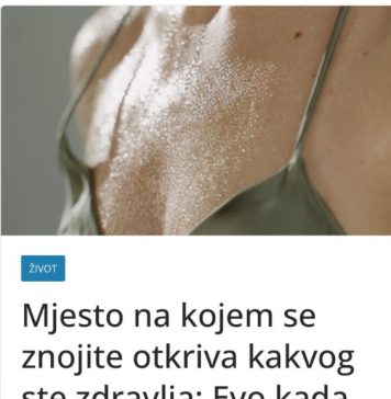 Mjesta na kojima se znojite otkrivaju kakvog ste zdravlja: Evo kada se treba odmah javiti ljekaru… (FOTO) Mjesta na kojima se znojite otkrivaju kakvog ste zdravlja: Evo kada se treba odmah javiti ljekaru… (FOTO) - featured image