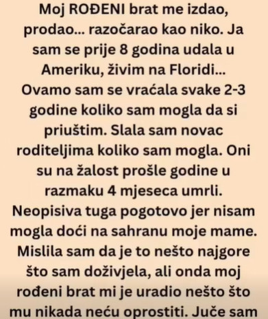 “Moj ROĐENI brat me izdao, prodao… razočarao kao niko” - featured image