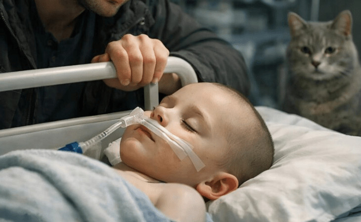 Roditelji su već govorili zbogom svom malom dečaku kada je njihov mačak iznenada skočio na bolnički krevet: ono što se dogodilo nakon toga ne mogu ni doktori da objasne. - featured image