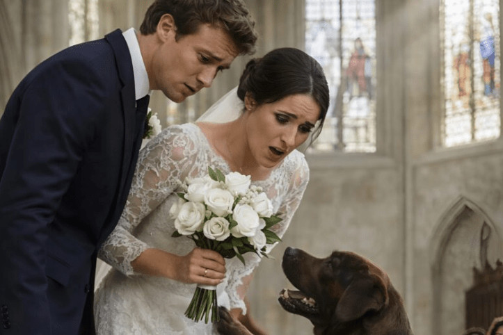 Tokom venčanja, pas je uhvatio rub mladine haljine zubima i počeo frenetično da laje: svi su mislili da je pas jednostavno poludeo, sve dok se nije dogodilo ovo… 😨😱 - featured image