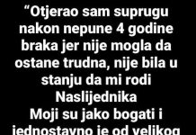 “Nakon 4 godine braka otjerao sam SUPRUGU JER mi nije mogla roditi nasljednika…” “Nakon 4 godine braka otjerao sam SUPRUGU JER mi nije mogla roditi nasljednika…” - featured image