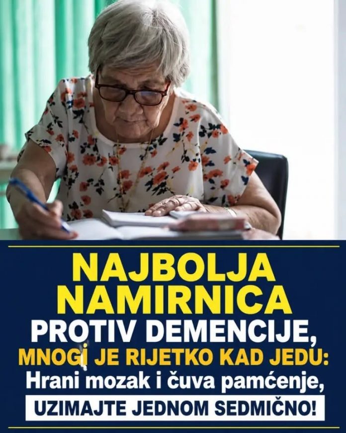 NAJBOLJA NAMIRNICA PROTIV DEMENCIJE, MNOGI JE RIJETKO KAD JEDU: Hrani mozak i čuva pamćenje, uzimajte jednom sedmično! - featured image NAJBOLJA NAMIRNICA PROTIV DEMENCIJE, MNOGI JE RIJETKO KAD JEDU: Hrani mozak i čuva pamćenje, uzimajte jednom sedmično! - featured image