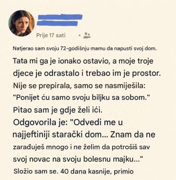Nakon što sam bolesnu majku izbacio iz kuće, otkrio sam šta je sakrila u saksiji sa cvećem Nakon što sam bolesnu majku izbacio iz kuće, otkrio sam šta je sakrila u saksiji sa cvećem - featured image