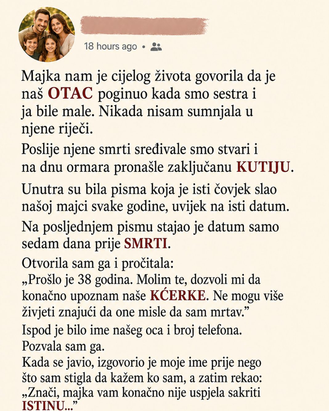 Majka nam je cijelog života govorila da je otac mrtav, a poslije njene smrti pronašle smo njegova pisma - featured image Majka nam je cijelog života govorila da je otac mrtav, a poslije njene smrti pronašle smo njegova pisma - featured image
