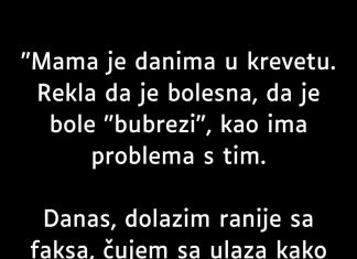 Nekoliko uzastopnih dana moja je majka bila prikovana za krevet, govoreći da joj nije dobro. Nekoliko uzastopnih dana moja je majka bila prikovana za krevet, govoreći da joj nije dobro. - featured image