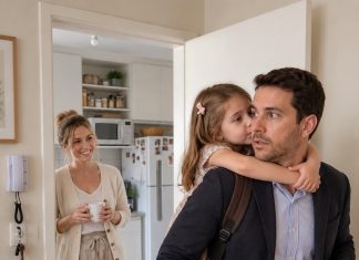 Petnaest minuta prije nego što sam krenuo prema zračnoj luci, moja šestogodišnja kći obujmila me oko vrata i šapnula: „Kad putuješ, mama stavi nekoliko kapi u moj sok, a onda me snima.” Petnaest minuta prije nego što sam krenuo prema zračnoj luci, moja šestogodišnja kći obujmila me oko vrata i šapnula: „Kad putuješ, mama stavi nekoliko kapi u moj sok, a onda me snima.” - featured image