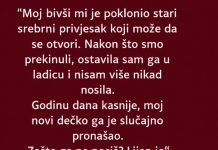 “Moj bivši mi je poklonio stari srebrni privjesak…” “Moj bivši mi je poklonio stari srebrni privjesak…” - featured image
