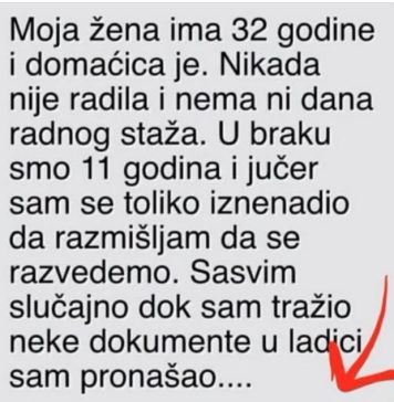 “Moja žena ima 32 godine i domaćica je” “Moja žena ima 32 godine i domaćica je” - featured image