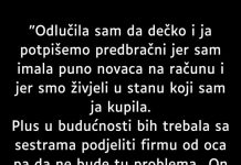 “Odlučila sam da dečko i ja potpišemo predbračni…” “Odlučila sam da dečko i ja potpišemo predbračni…” - featured image